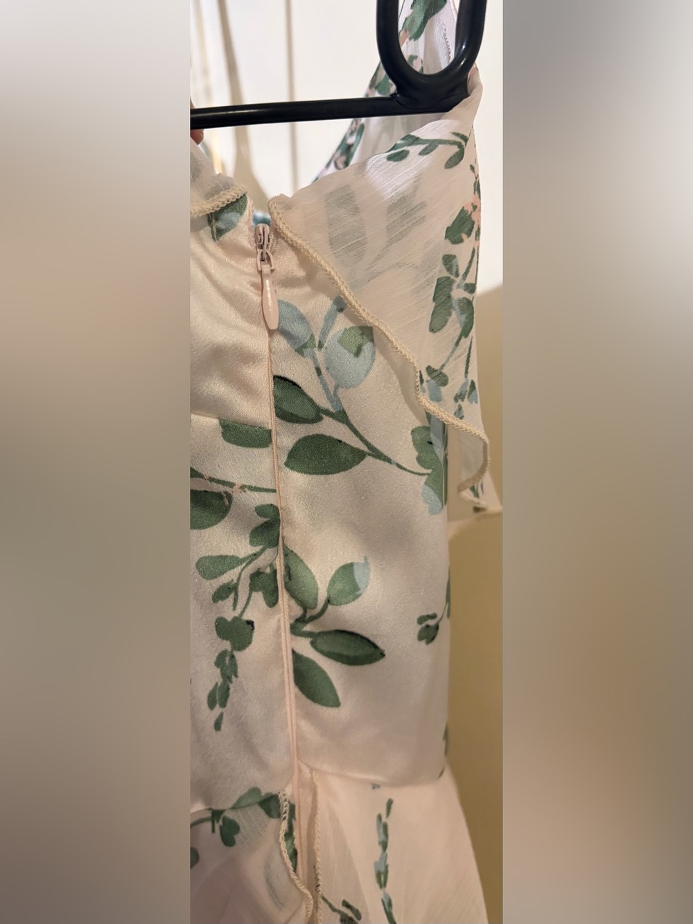 Misa Los Angeles White Floral Asymmetrical Ruffle Dress - Picture 9 of 15